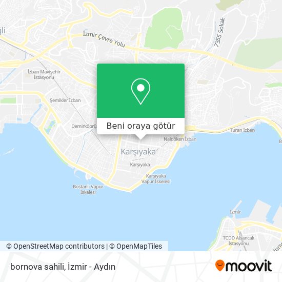 bornova sahili harita