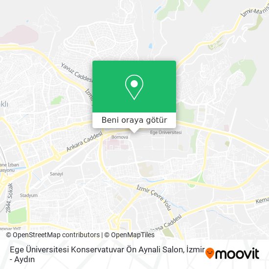 Ege Üniversitesi Konservatuvar Ön Aynali Salon harita