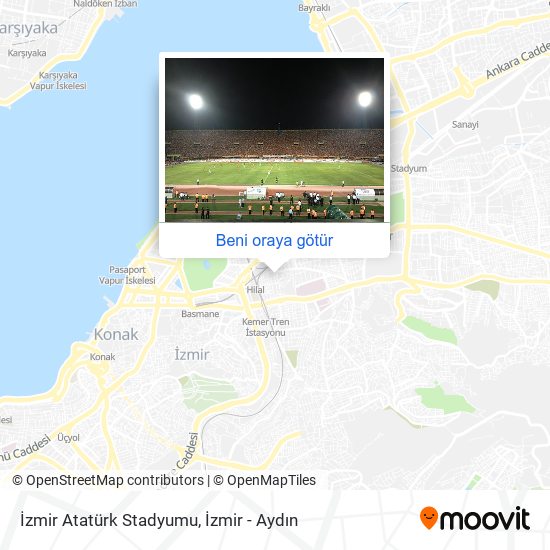 İzmir Atatürk Stadyumu harita