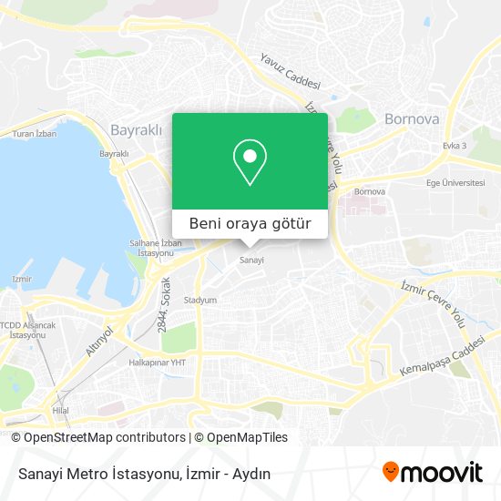 Sanayi Metro İstasyonu harita