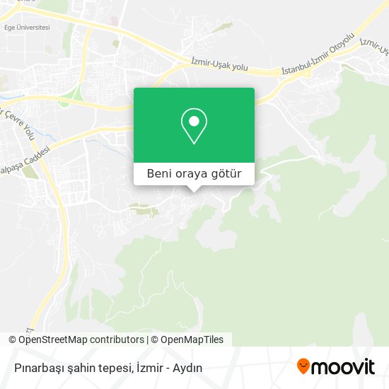 Pınarbaşı şahin tepesi harita