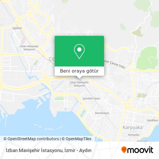 İzban Mavişehir İstasyonu harita