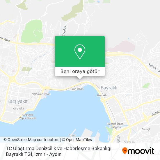 TC Ulaştırma Denizcilik ve Haberleşme Bakanlığı Bayraklı TGİ harita