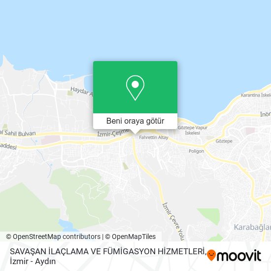 SAVAŞAN İLAÇLAMA VE FÜMİGASYON HİZMETLERİ harita