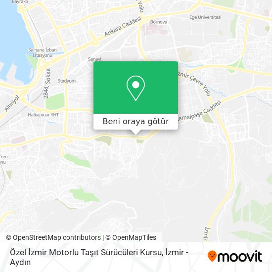 Özel İzmir Motorlu Taşıt Sürücüleri Kursu harita