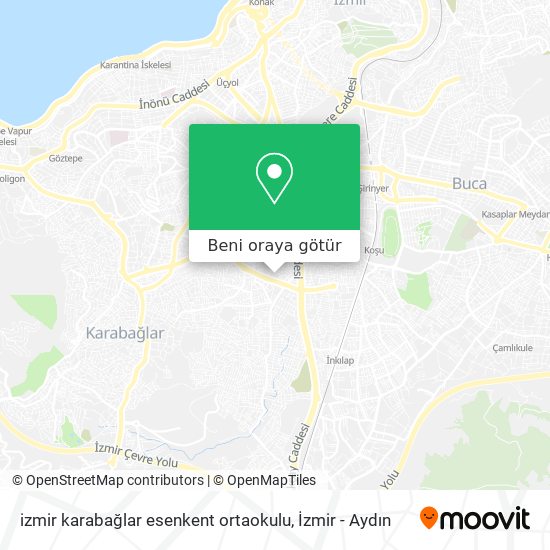 izmir karabağlar esenkent ortaokulu harita