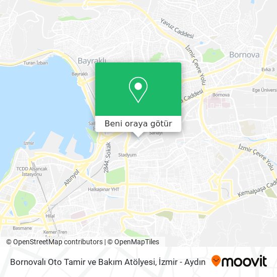 Bornovalı Oto Tamir ve Bakım Atölyesi harita