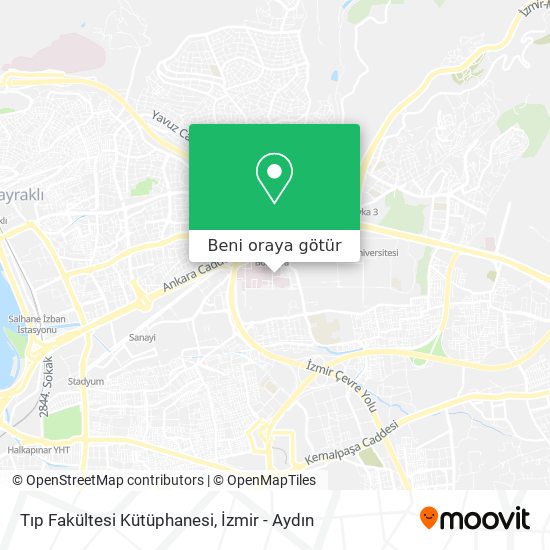 Tıp Fakültesi Kütüphanesi harita