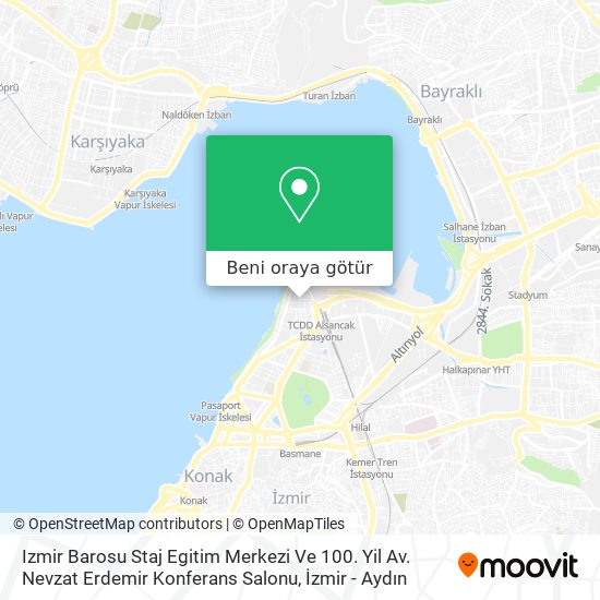 Izmir Barosu Staj Egitim Merkezi Ve 100. Yil Av. Nevzat Erdemir Konferans Salonu harita