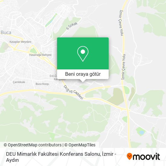 DEU Mimarlık Fakültesi Konferans Salonu harita