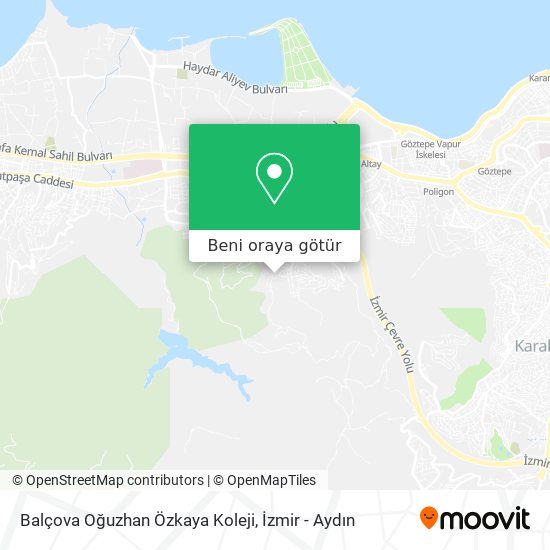 Balçova Oğuzhan Özkaya Koleji harita