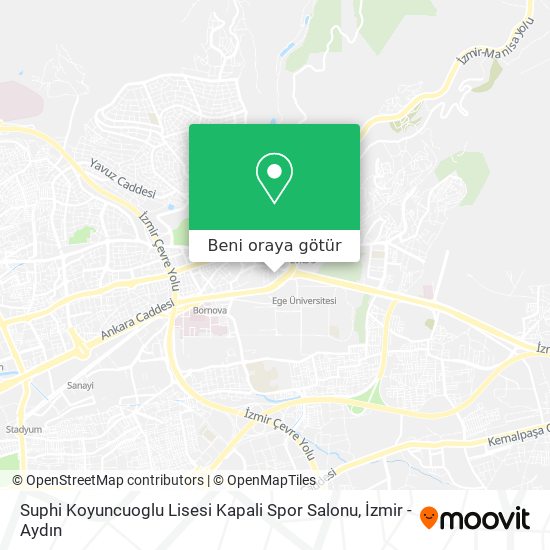 Suphi Koyuncuoglu Lisesi Kapali Spor Salonu harita