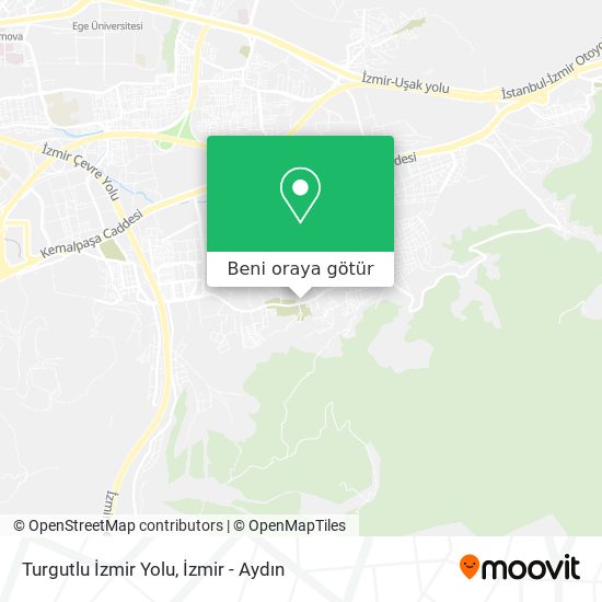 Turgutlu İzmir Yolu harita