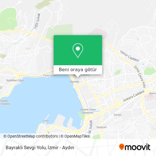 Bayraklı Sevgi Yolu harita