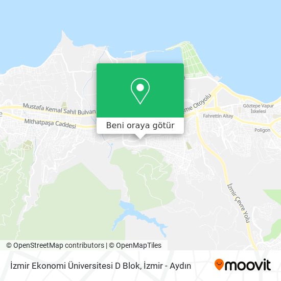 İzmir Ekonomi Üniversitesi D Blok harita
