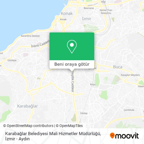 Karabağlar Belediyesi Mali Hizmetler Müdürlüğü harita