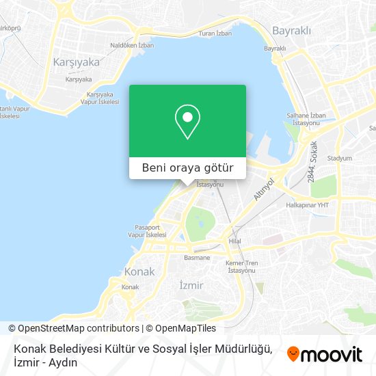 Konak Belediyesi Kültür ve Sosyal İşler Müdürlüğü harita