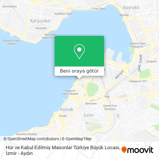 Hür ve Kabul Edilmiş Masonlar Türkiye Büyük Locası harita
