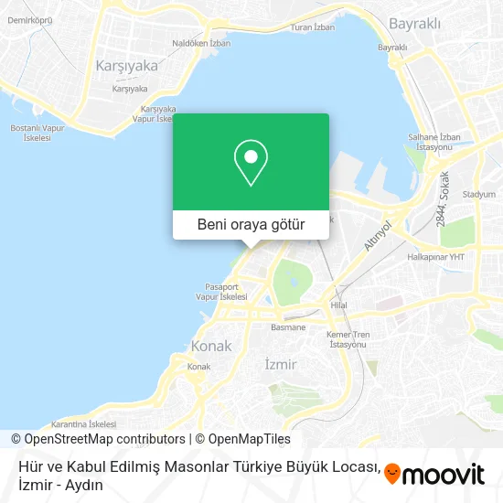 Hür ve Kabul Edilmiş Masonlar Türkiye Büyük Locası harita