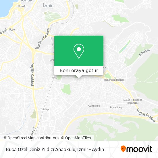 Buca Özel Deniz Yıldızı Anaokulu harita