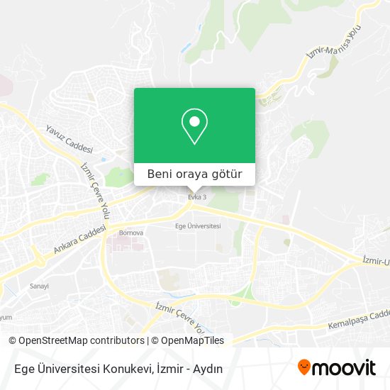 ege universitesi konukevi bornova nerede otobus veya metro ile nasil gidilir