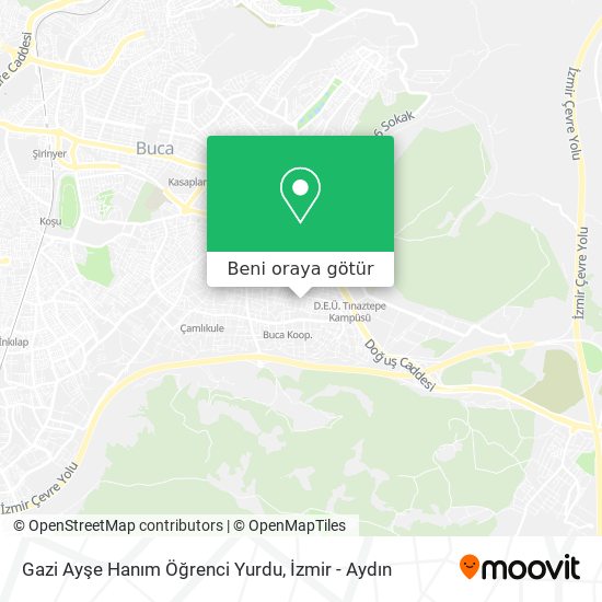 Gazi Ayşe Hanım Öğrenci Yurdu harita