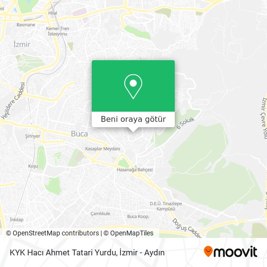 KYK Hacı Ahmet Tatari Yurdu harita