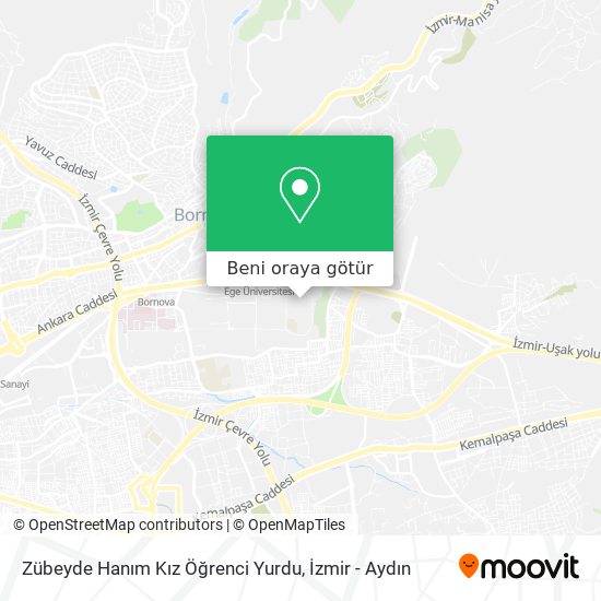 Zübeyde Hanım Kız Öğrenci Yurdu harita