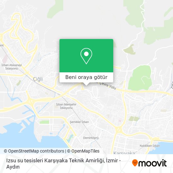 Izsu su tesisleri Karşıyaka Teknik Amirliği harita