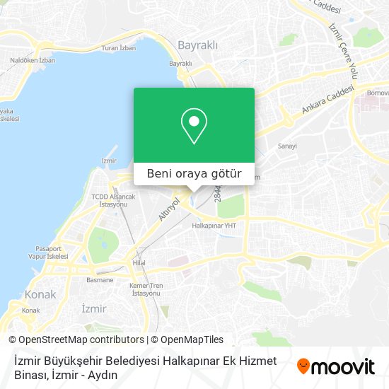 İzmir Büyükşehir Belediyesi Halkapınar Ek Hizmet Binası harita