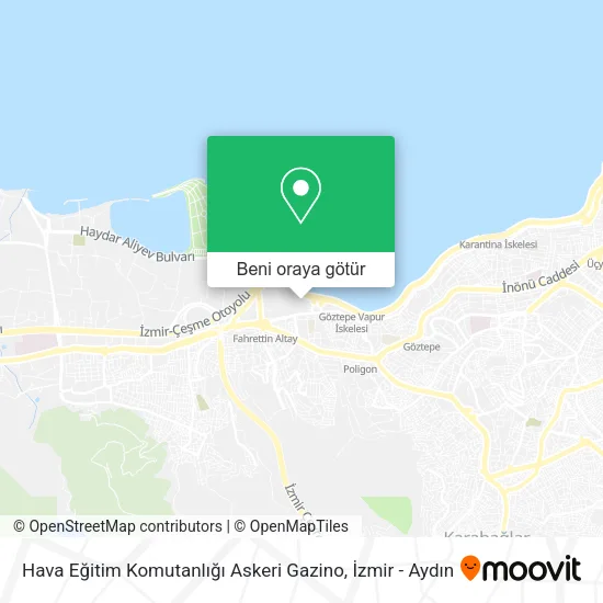 Hava Eğitim Komutanlığı Askeri Gazino harita