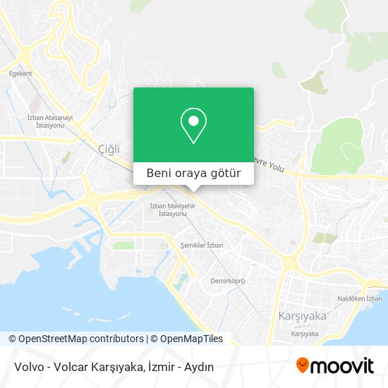 Volvo - Volcar Karşıyaka harita