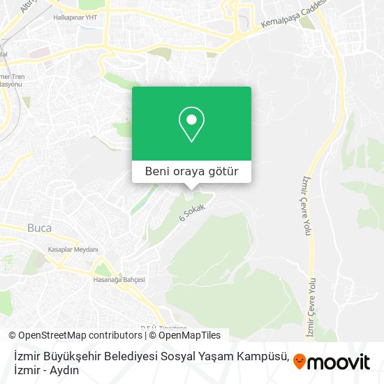 İzmir Büyükşehir Belediyesi Sosyal Yaşam Kampüsü harita