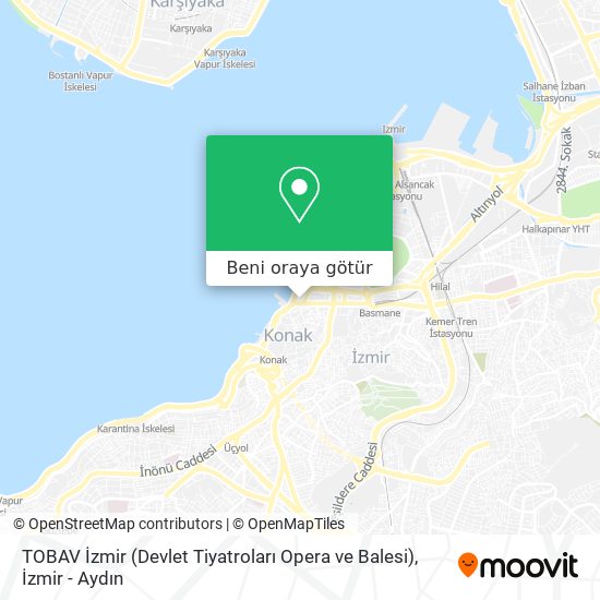 TOBAV İzmir (Devlet Tiyatroları Opera ve Balesi) harita