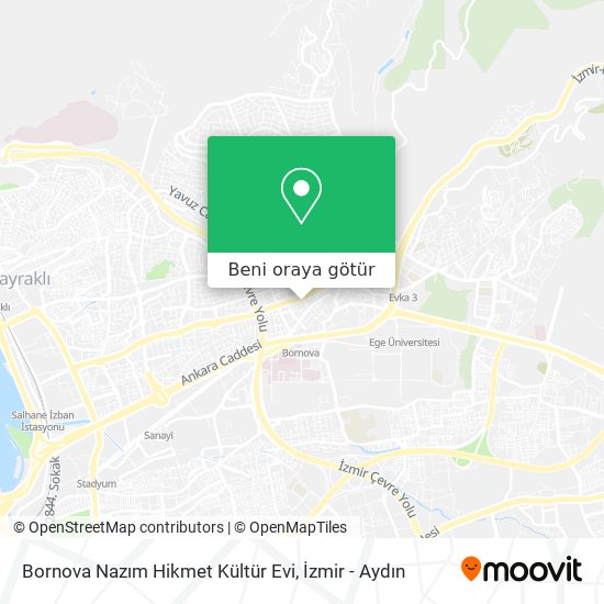 Bornova Nazım Hikmet Kültür Evi harita