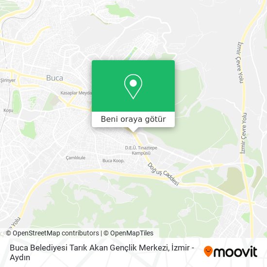 Buca Belediyesi Tarık Akan Gençlik Merkezi harita