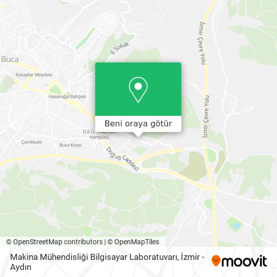 Makina Mühendisliği Bilgisayar Laboratuvarı harita