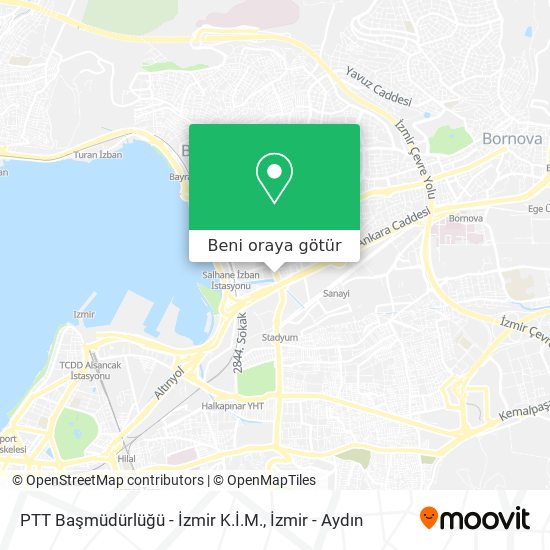 PTT Başmüdürlüğü - İzmir K.İ.M. harita