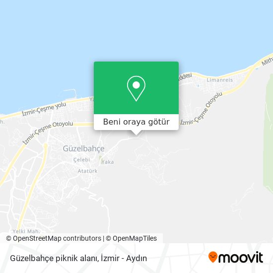 Güzelbahçe piknik alanı harita