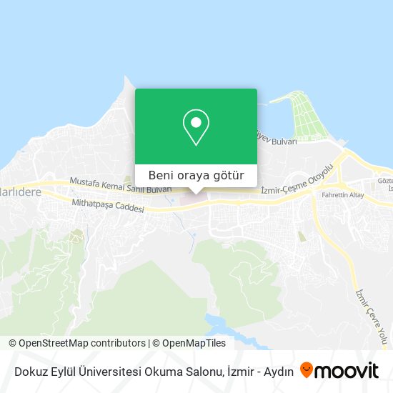 Dokuz Eylül Üniversitesi Okuma Salonu harita