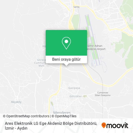 Ares Elektronik LG Ege Akdeniz Bölge Distribütörü harita