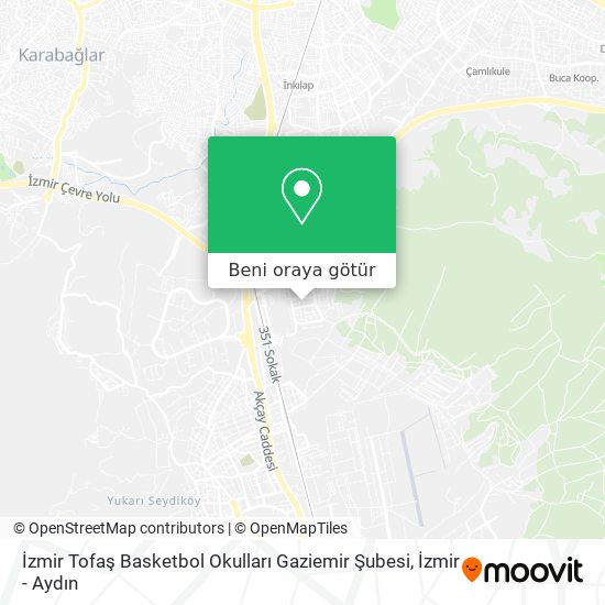 İzmir Tofaş Basketbol Okulları Gaziemir Şubesi harita