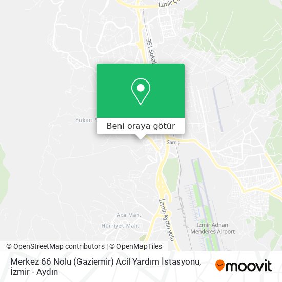 Merkez 66 Nolu (Gaziemir) Acil Yardım İstasyonu harita