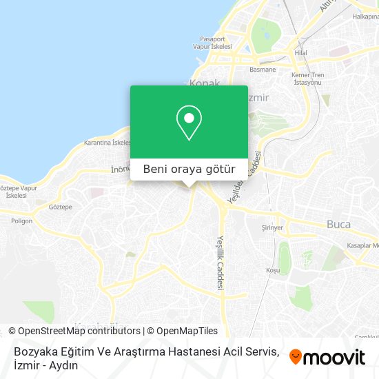 Bozyaka Eğitim Ve Araştırma Hastanesi Acil Servis harita