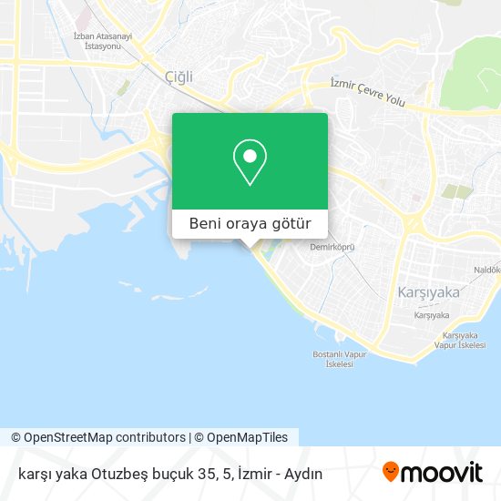 karşı yaka Otuzbeş buçuk 35, 5 harita