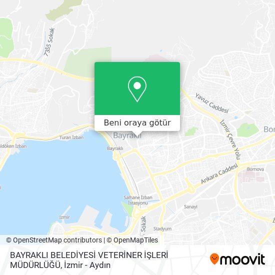 BAYRAKLI BELEDİYESİ VETERİNER İŞLERİ MÜDÜRLÜĞÜ harita