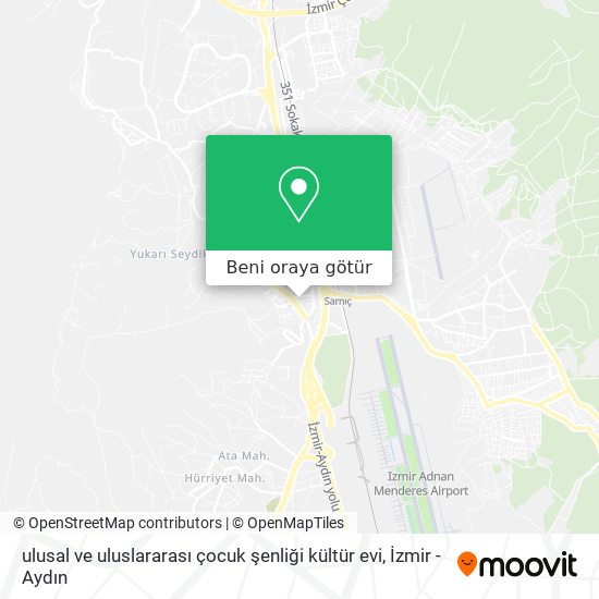 ulusal ve uluslararası çocuk şenliği kültür evi harita