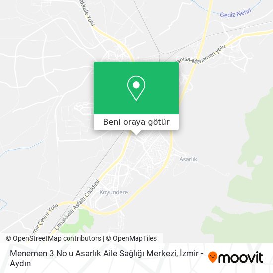 Menemen 3 Nolu Asarlık Aile Sağlığı Merkezi harita