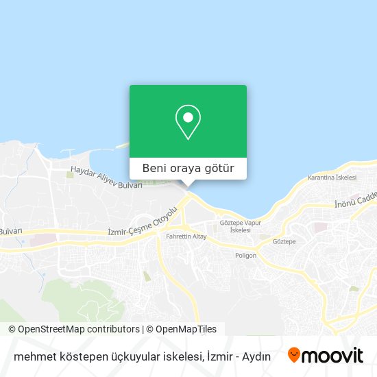 mehmet köstepen üçkuyular iskelesi harita