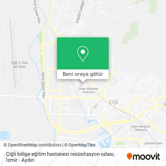 Çiğli bölge eğitim hastanesi resüsitasyon odası harita